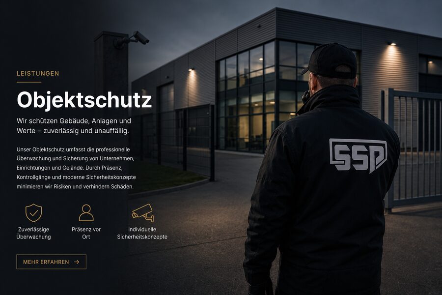 Objektschutz – Kontrollgang am Gebäude